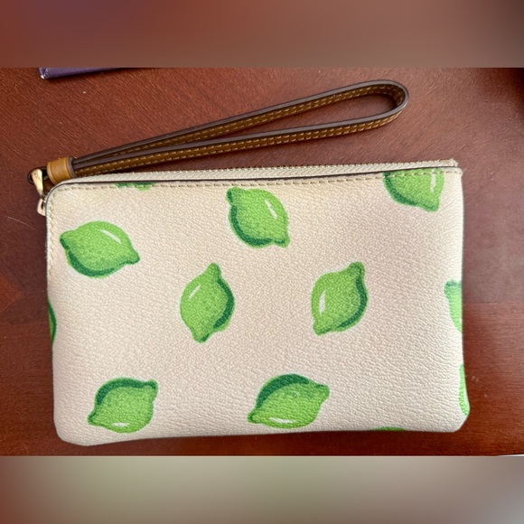 Coach White Lime Wristlet - Picture 4 of 10